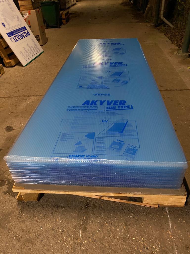 Nieuwe polycarbonaat platen 16mm helder en opaal wit, Doe-het-zelf en Verbouw, Platen en Panelen, Ophalen, Nieuw