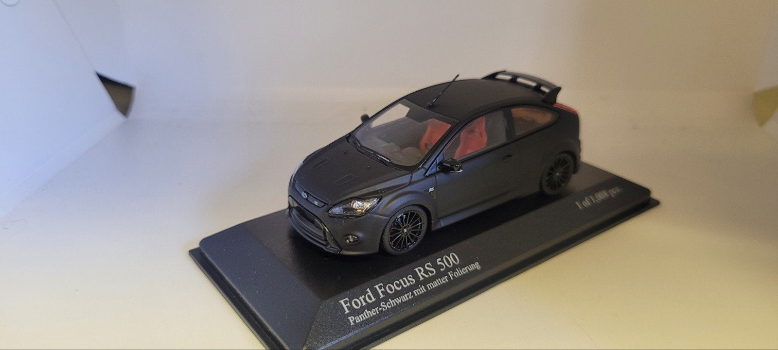 Minichamps 2010 Ford Focus RS 500 mat zwart, Ophalen of Verzenden, Nieuw, Auto, MiniChamps