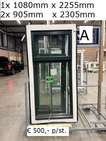 hardhouten kozijnen met Glas - Diverse Maten, Doe-het-zelf en Verbouw, Kozijnen en Schuifpuien, Raamkozijn, Nieuw, Inclusief glas