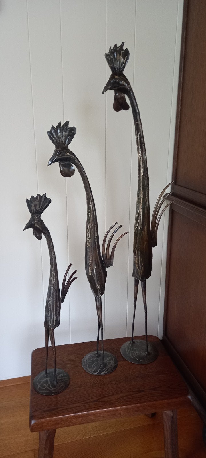 3 metalen hanen., Ophalen, Beeld, Metaal