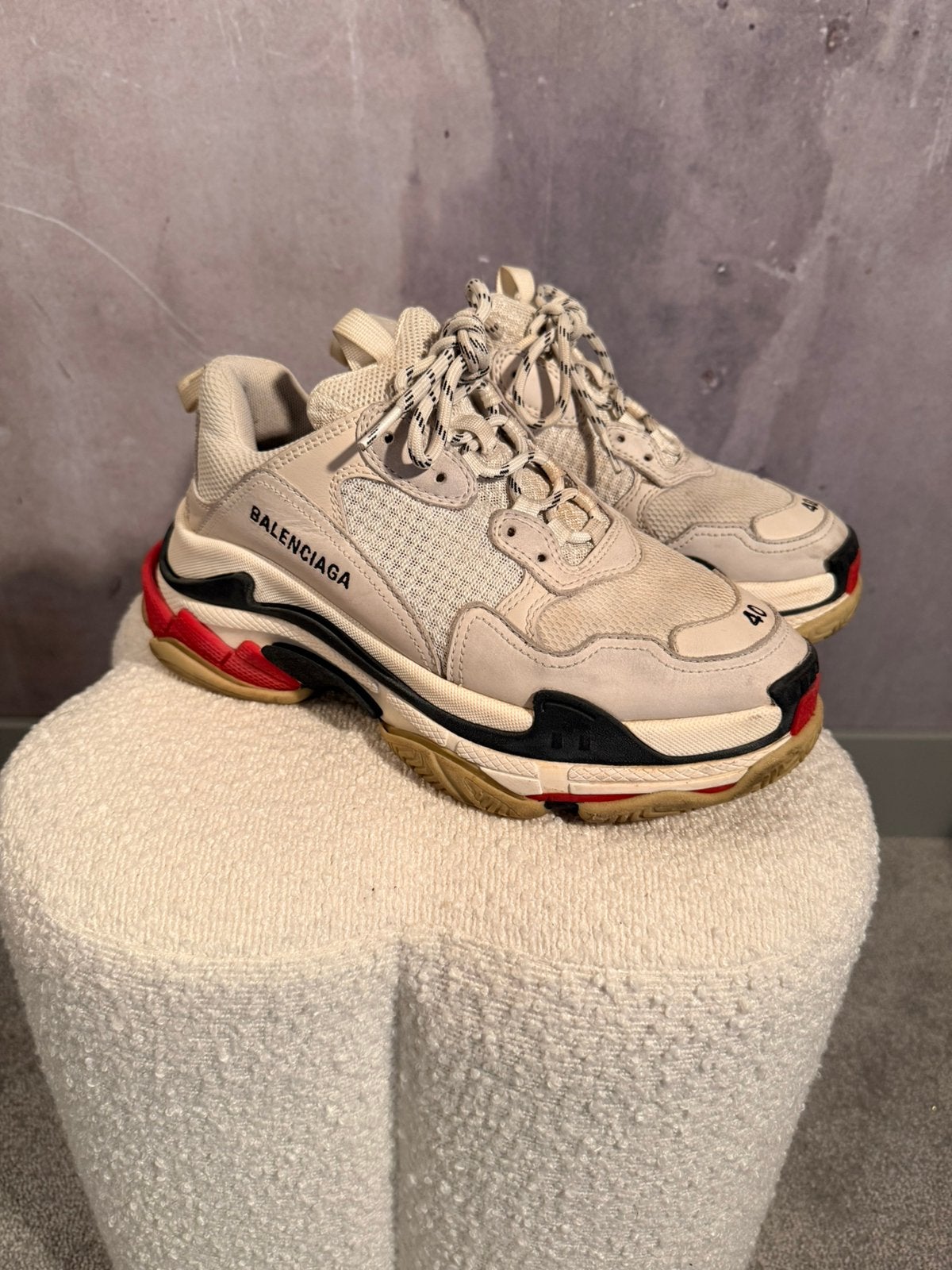 Balenciaga Triple S Sneakers – Maat 40, Kleding | Heren, Schoenen, Ophalen of Verzenden, Zo goed als nieuw, Zwart