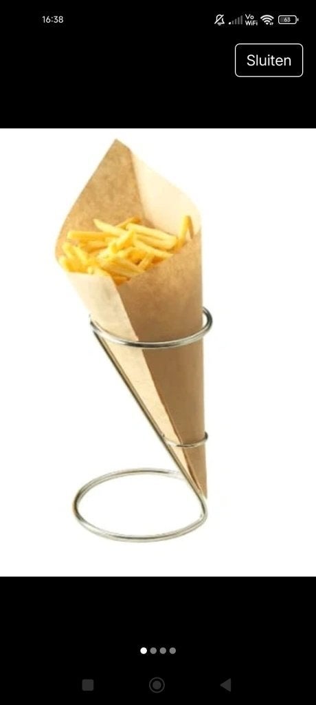 Puntzak houders voor puntzak friet/patat rvs, Huis en Inrichting, Overige typen, Nieuw, Ophalen of Verzenden, Metaal