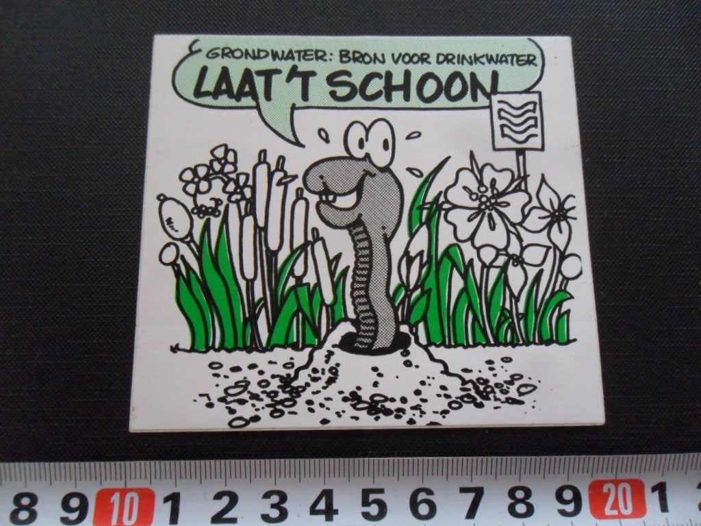 sticker Grondwater: Bron van drinkwater Laat 't schoon, Ophalen of Verzenden, Zo goed als nieuw
