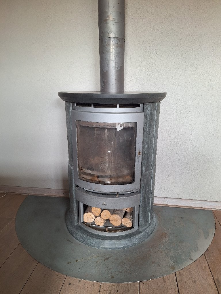 Te koop gebruikte Barabas eco 500 speksteenkachel, Ophalen, Gebruikt, Vrijstaand, Hout