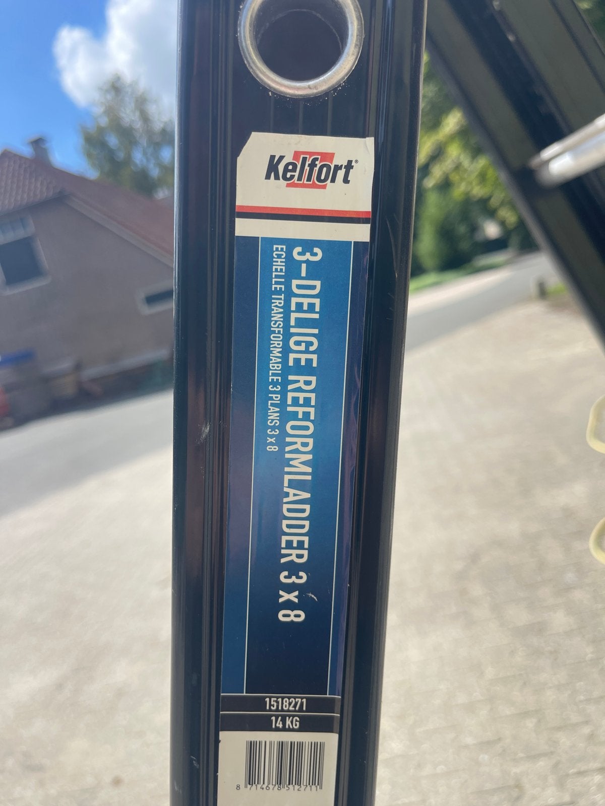 Kelfort 3-delige reformladder 3x8 - Zo goed als nieuw, Ophalen of Verzenden, Zo goed als nieuw, Ladder, 4 meter of meer