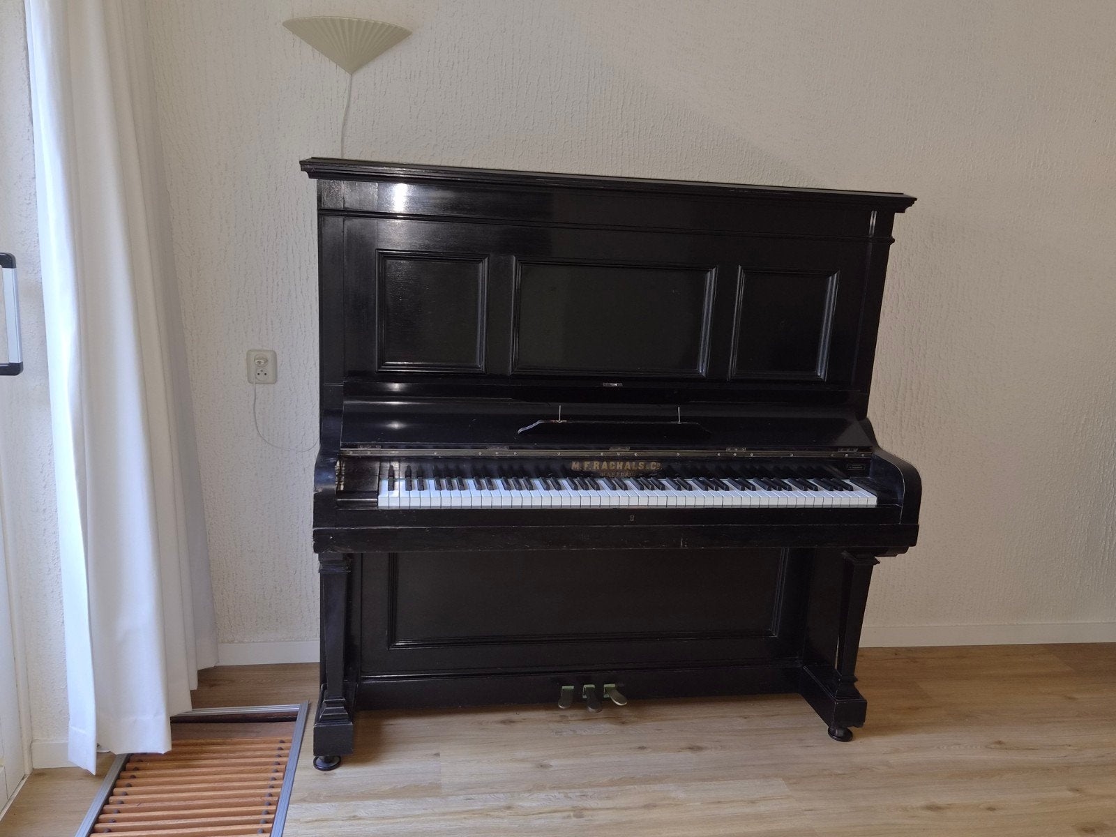 Piano M.F. Rachals & Co. Hamburg - moet gestemd worden, Ophalen, Gebruikt, Zwart, Piano