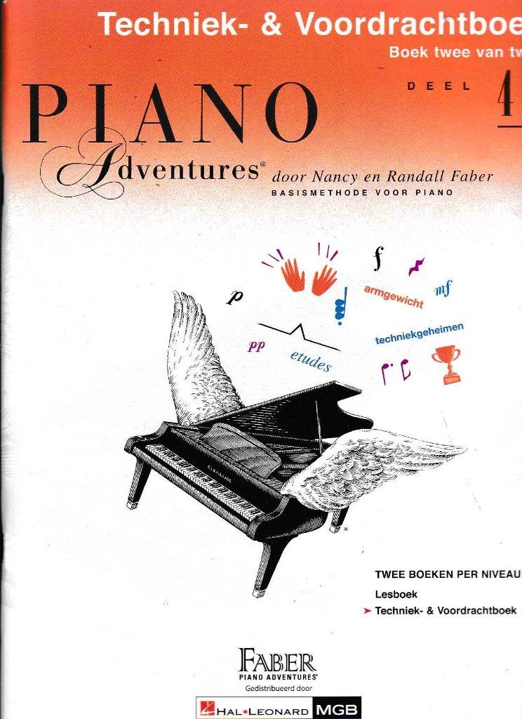 Piano Adventures Lesboek en Techniek deel 4 zgan ( 680 ), Verzenden, Klassiek, Zo goed als nieuw, Artiest of Componist