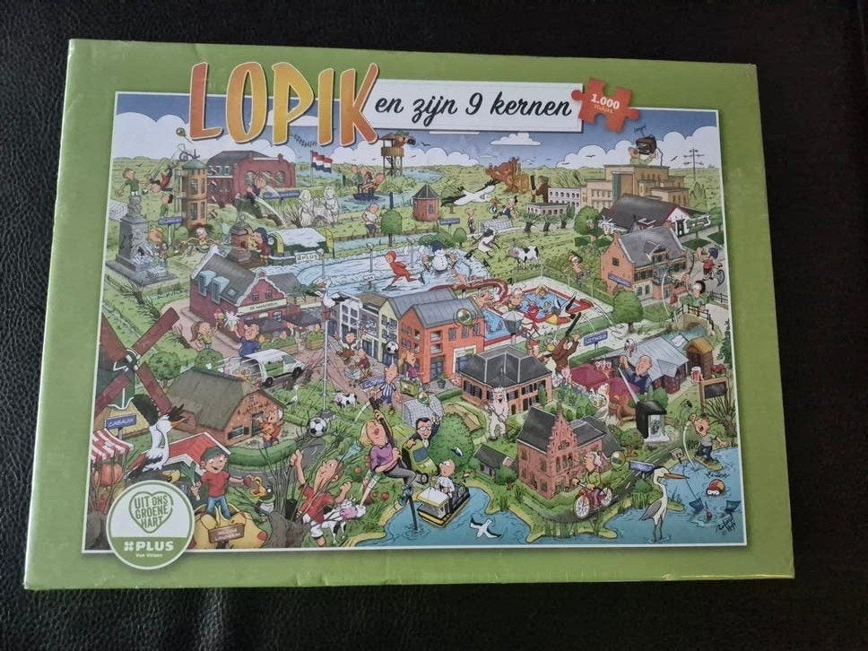 Lopik en zijn 9 kernen - 1000 stukjes puzzel, Hobby en Vrije tijd, Een of twee spelers, Ophalen of Verzenden, Nieuw, Trade On