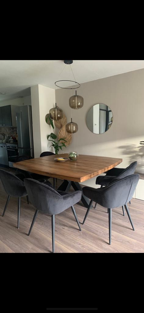 H&H Eettafel 150x150cm, Huis en Inrichting, Tafels | Eettafels, Ophalen, 150 tot 200 cm, Zo goed als nieuw, Vijf personen of meer