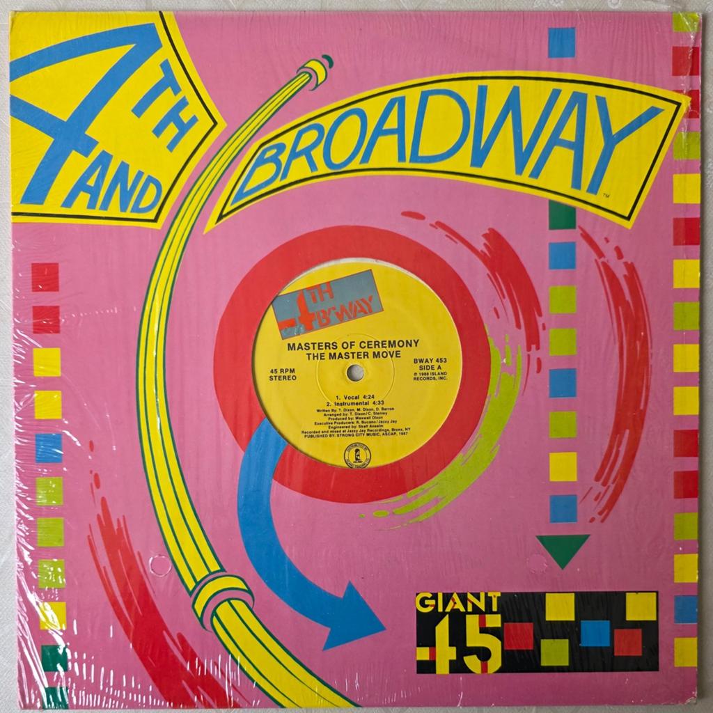 MASTERS OF CEREMONY US-Pressed 12-inch 4TH BROADWAY RECORDS, Verzenden, Zo goed als nieuw, 12 inch