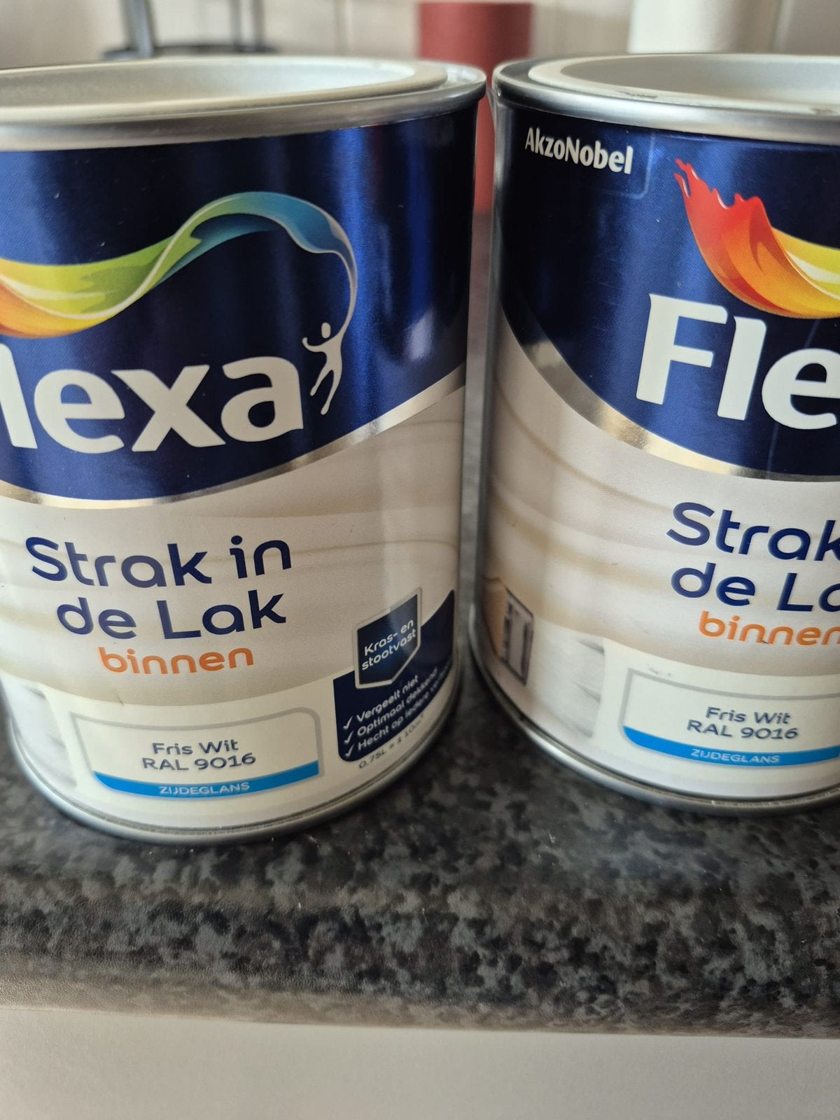 Flexa strak in de lak binnen (FRIS WIT) 0,75l, Ophalen, Zo goed als nieuw, Wit, Lak