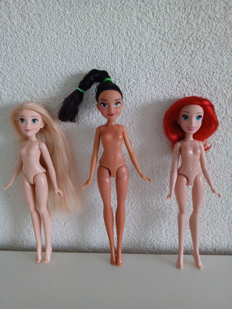 Mooi Setje DISNEY Poppen : Rapunzel, Jasmine en Ariel, Ophalen of Verzenden, Gebruikt, Overige typen