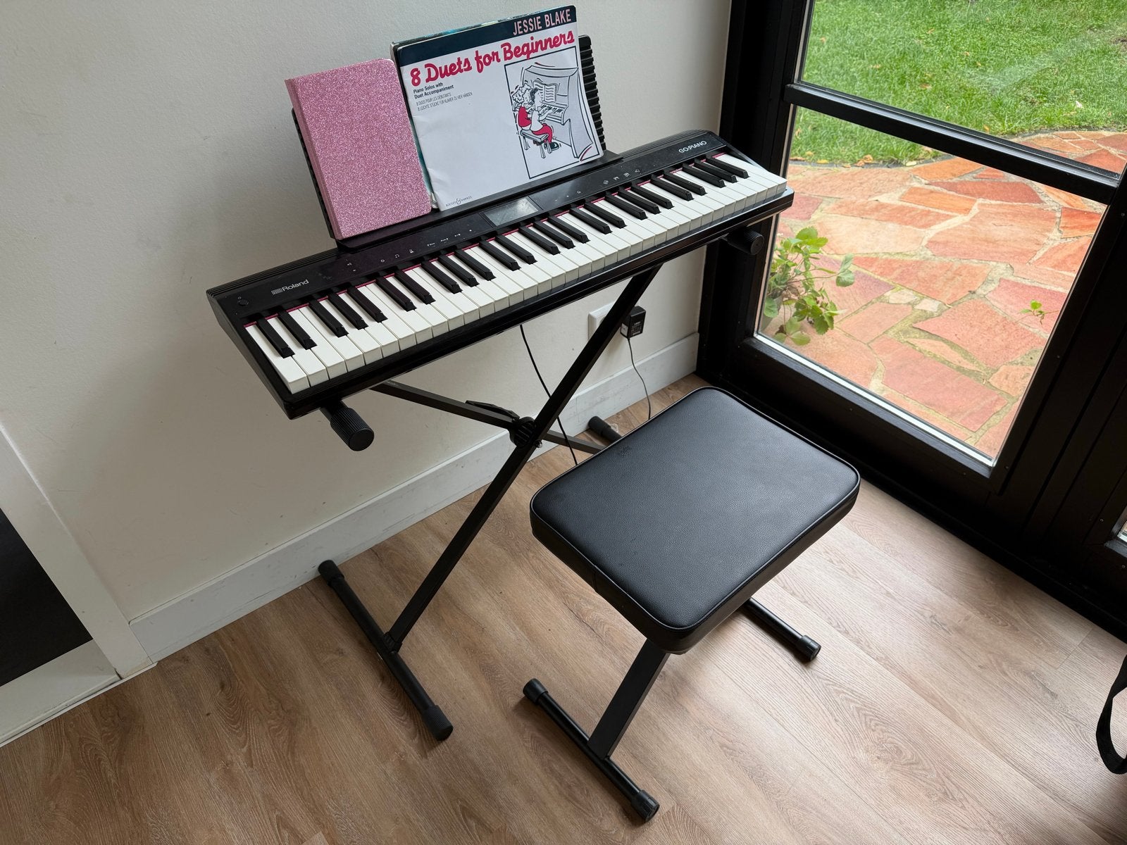 Roland Go:Keys GO-61P met standaard en kruk, 61 toetsen, Roland, Ophalen of Verzenden, Zo goed als nieuw