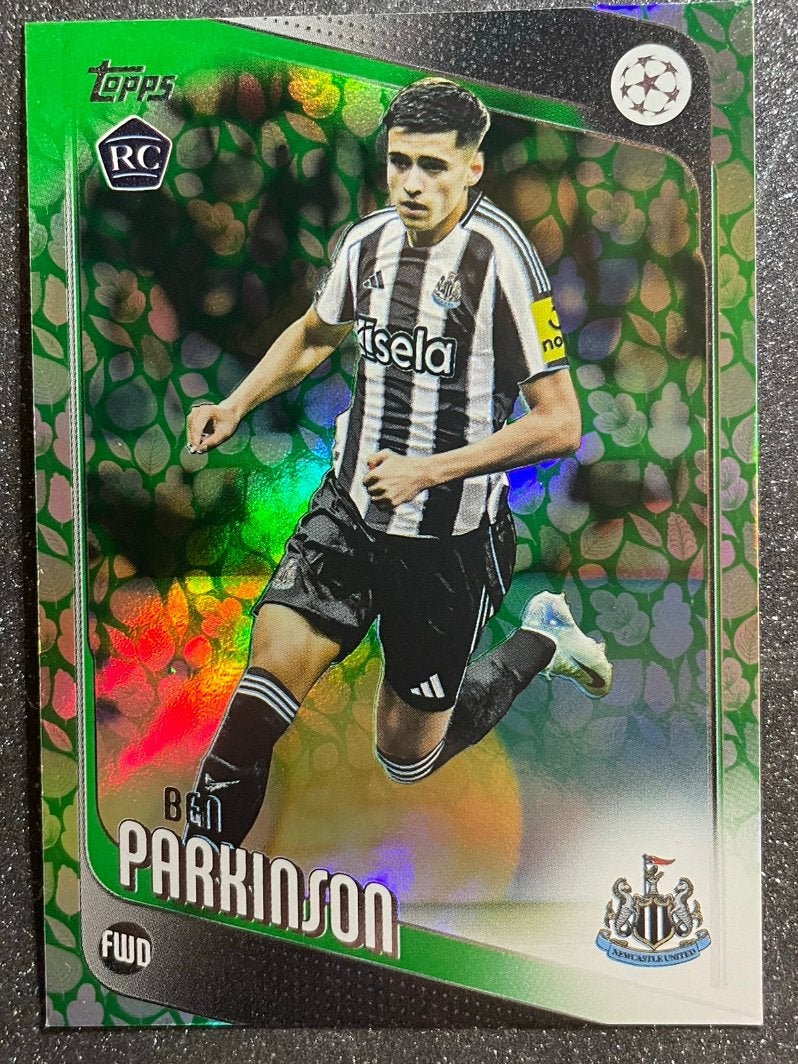 Topps UCC Flagship ‘26 GREEN PAR. ROOKIE PARKINSON NEWCASTLE, Verzenden, Zo goed als nieuw, Plaatje