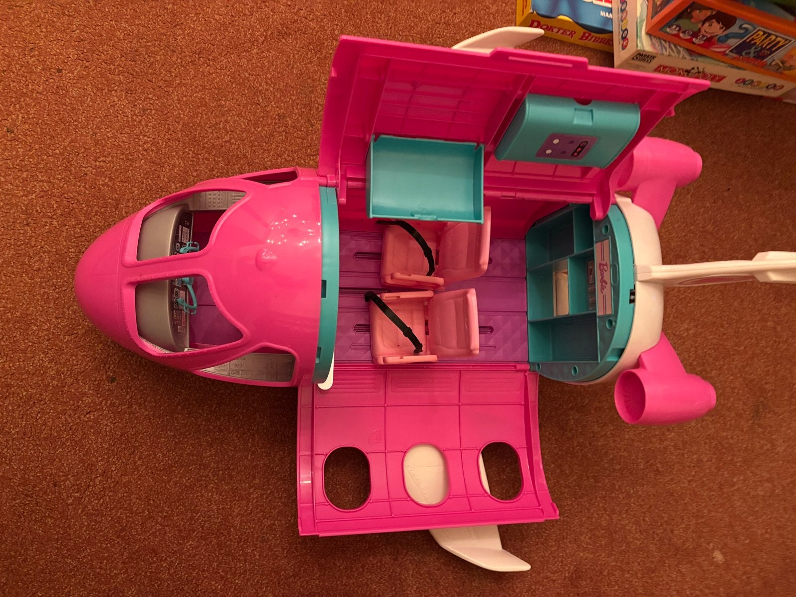 Barbie Camper, Vliegtuig en Poppen Set, Ophalen, Gebruikt, Barbie