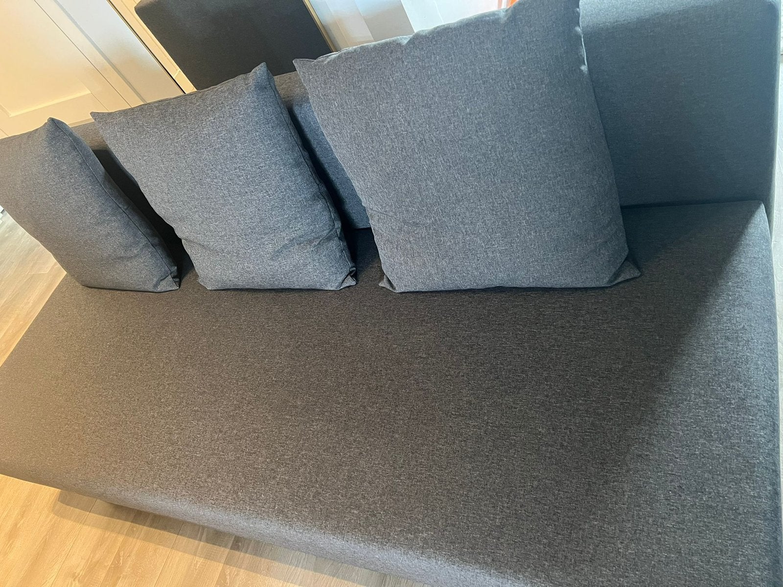 Grey foldable sofa bed (ASAP), Ophalen, Zo goed als nieuw, Tweepersoons