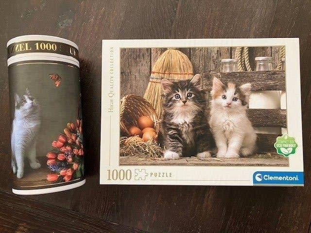 Legpuzzels poezen 1000 stukjes, Ophalen, 500 t/m 1500 stukjes, Zo goed als nieuw, Legpuzzel