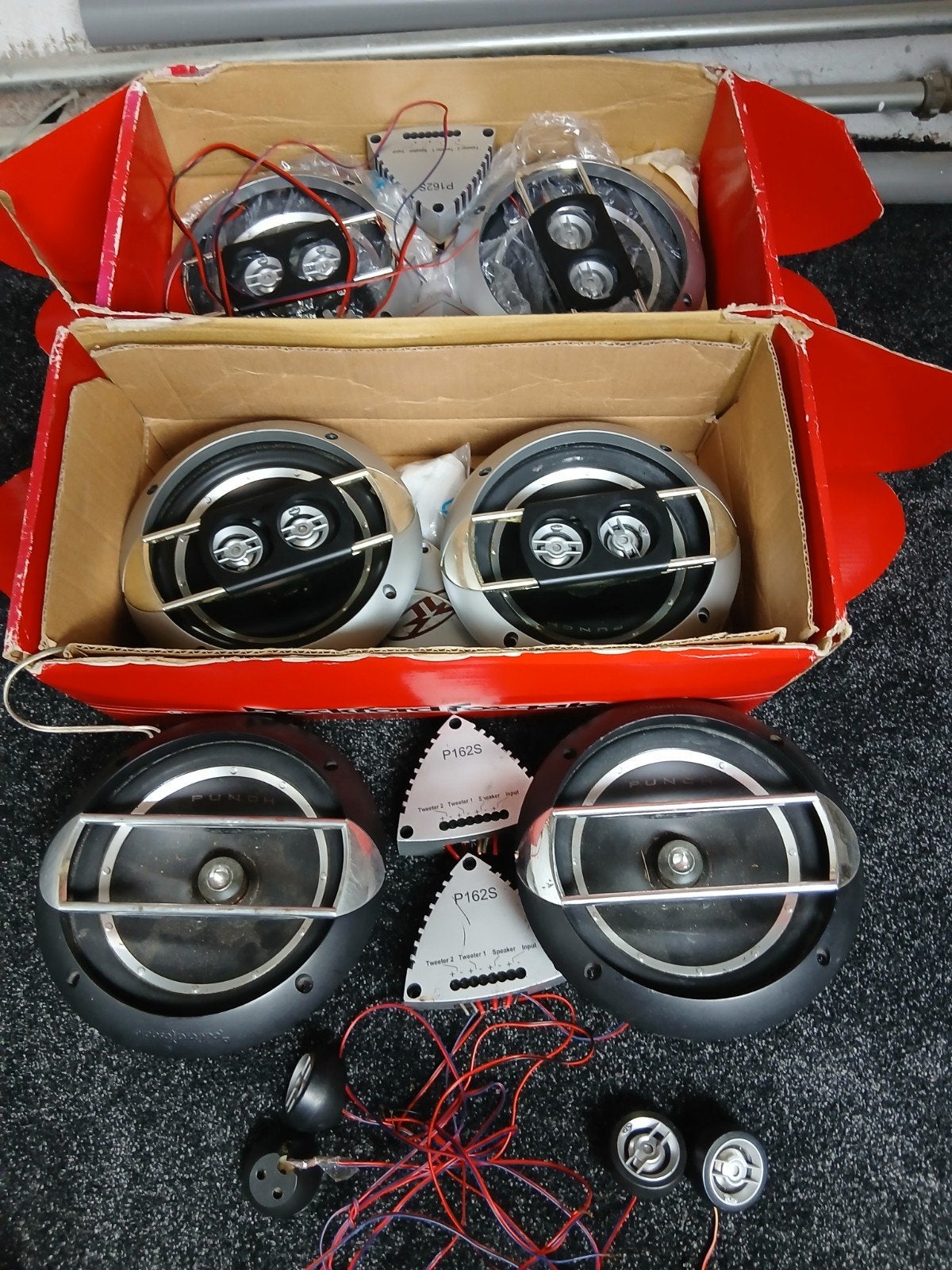 rockford punch P1652S compo set speakers 3weg 120w 60rms, Ophalen