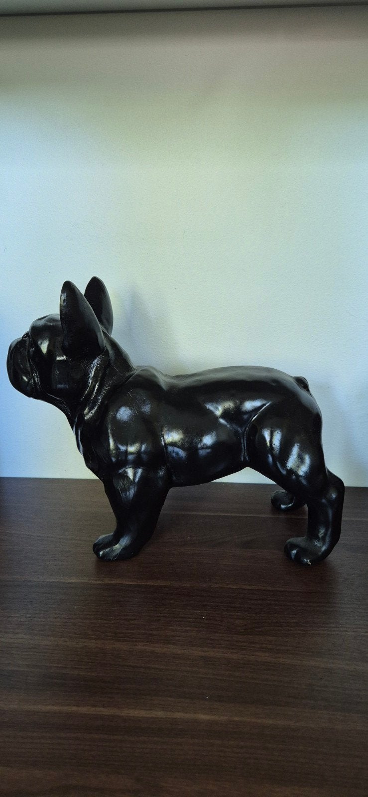 Zwarte Franse Bulldog Beeld - 28 cm hoog, 28 cm lang, Ophalen of Verzenden
