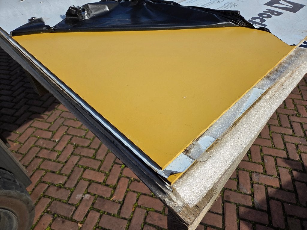 Rockpanel 120x305 cm / 8 mm dik / RAL 1032, Doe-het-zelf en Verbouw, Ophalen, Nieuw, Minder dan 20 mm