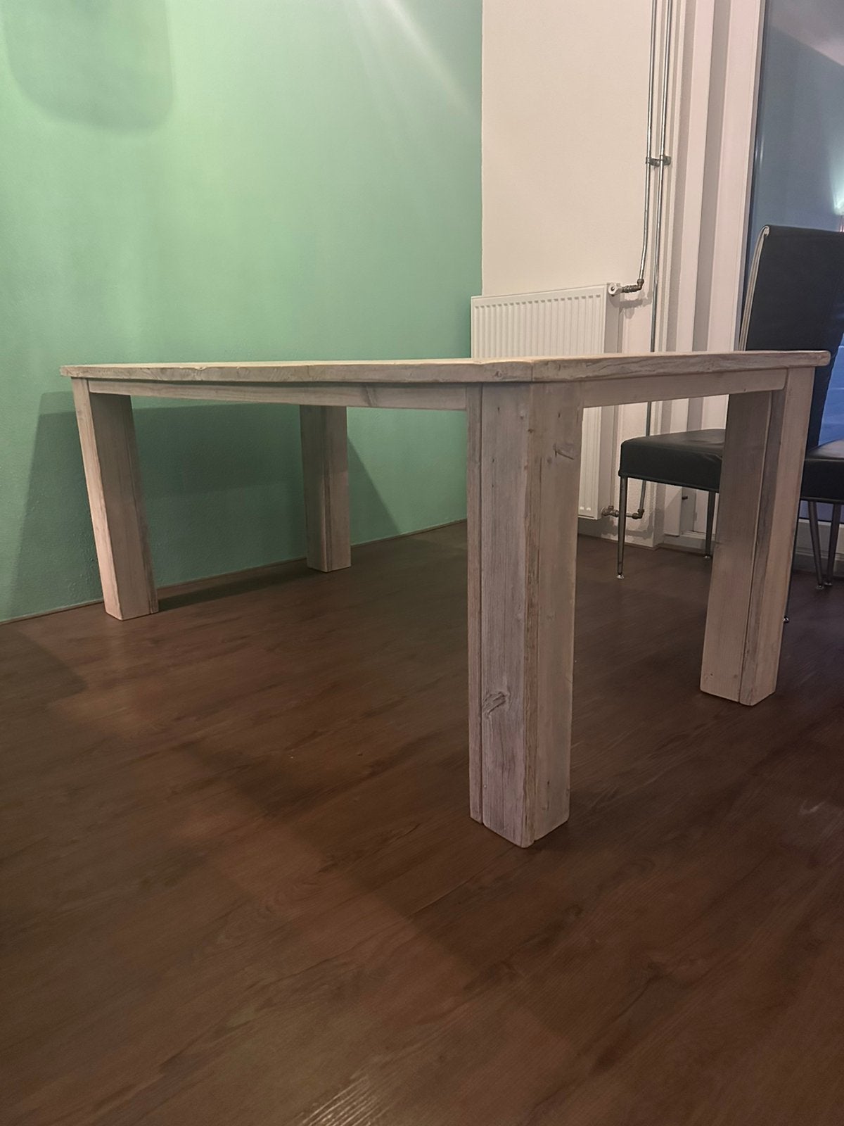 Te koop eettafel van steigerhout, Ophalen, Zo goed als nieuw