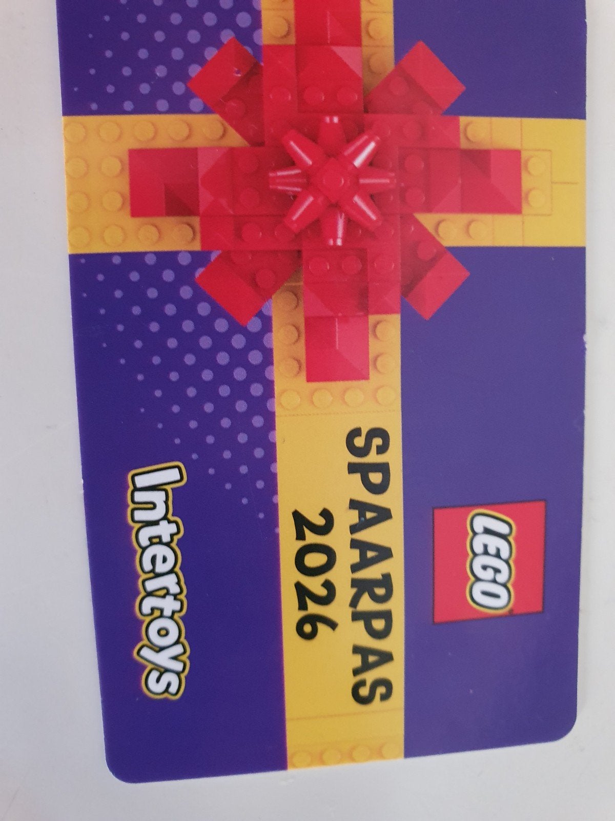 lego spaarpas 2026 met 6 punten, Ophalen of Verzenden, Winkel, Super of Benzinepomp, Zegels, Bonnen of Punten