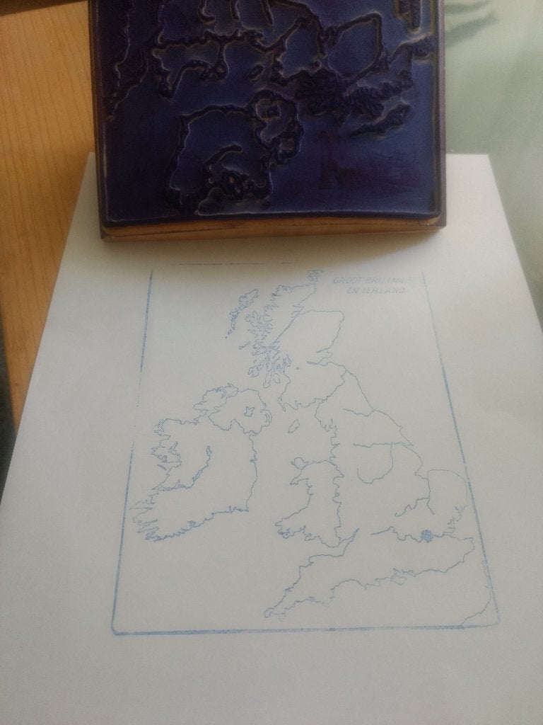 vintage rubberstempel Engeland, Hobby en Vrije tijd, Stempelen, Ophalen of Verzenden, Gebruikt, Houten stempel