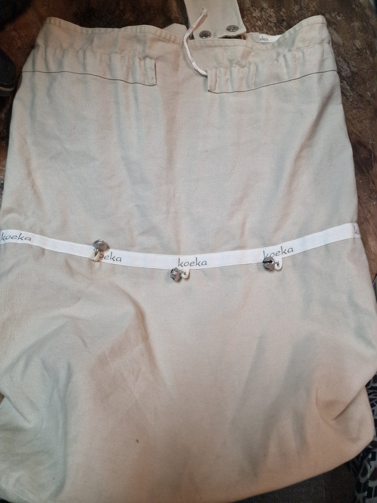 Koeka boxzak / opbergzak, Ophalen of Verzenden, Gebruikt, Beige, Overige typen