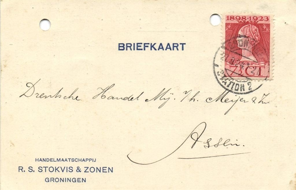 R.S. Stokvis + Zonen, Groningen - 09.1924 - briefkaart, Ophalen of Verzenden, Briefkaart