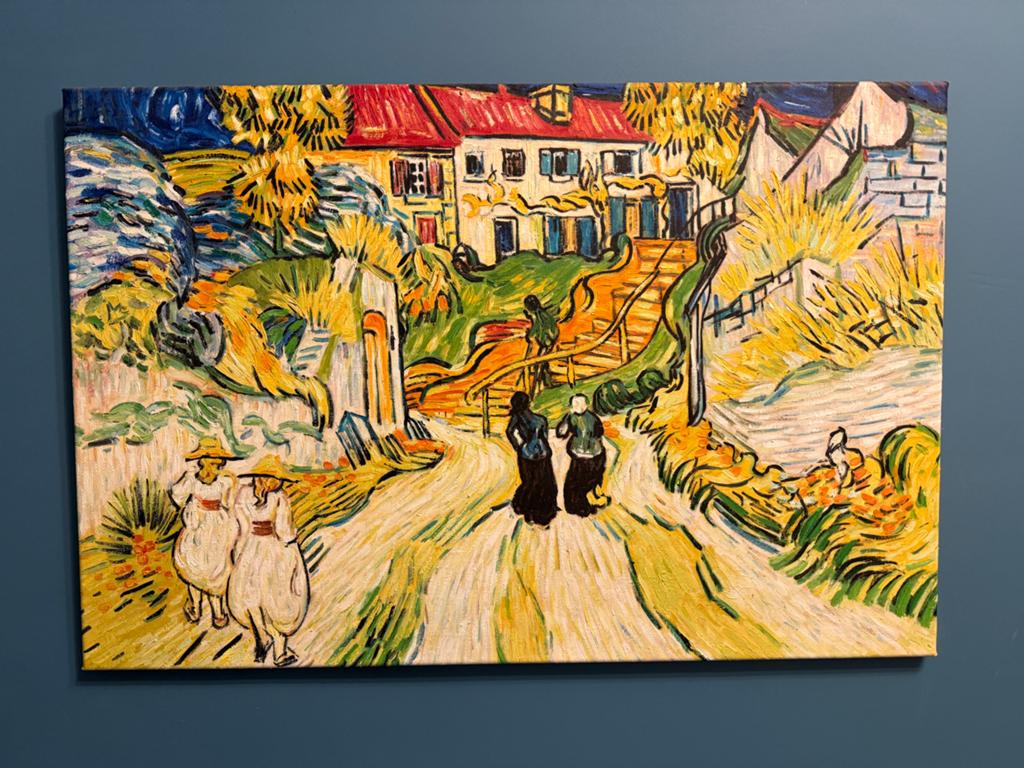 Schilderij 'De trap in Auvers' - Van Gogh Stijl, Antiek en Kunst, Ophalen