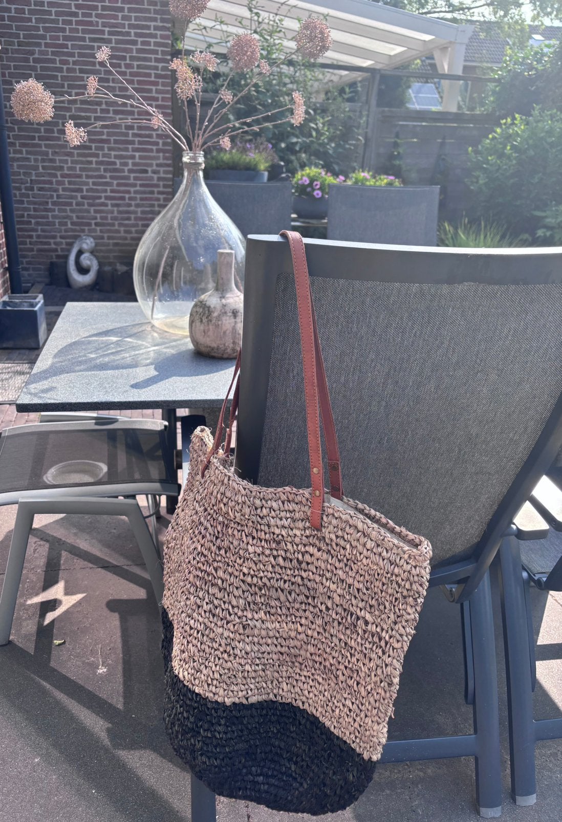 Lekkere royale rieten strandtas House of Sakk, Sieraden, Tassen en Uiterlijk, Ophalen of Verzenden, Gebruikt, Overige typen