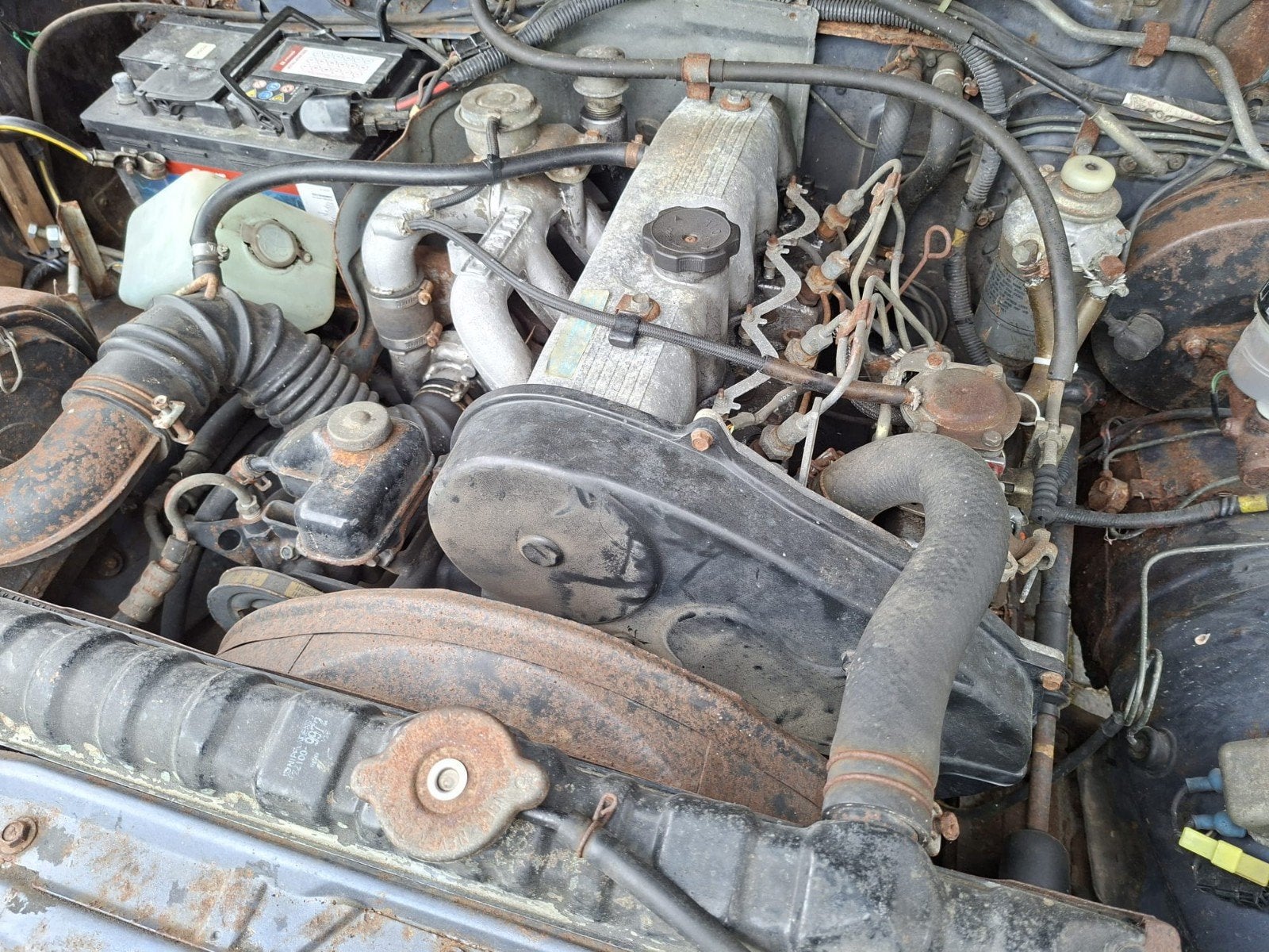 Mitsubishi Pajero 4D55 Motor Turbo, uitlaat, dikke banden, Auto-onderdelen, Motor en Toebehoren, Ophalen of Verzenden, Gebruikt