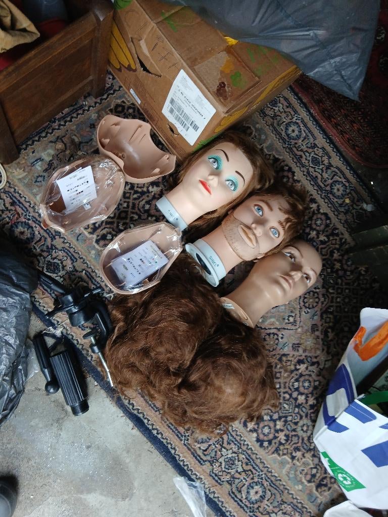 Kappers koppen echt haar pruiken, Ophalen of Verzenden, Nieuw, Pruik of Haarverlenging