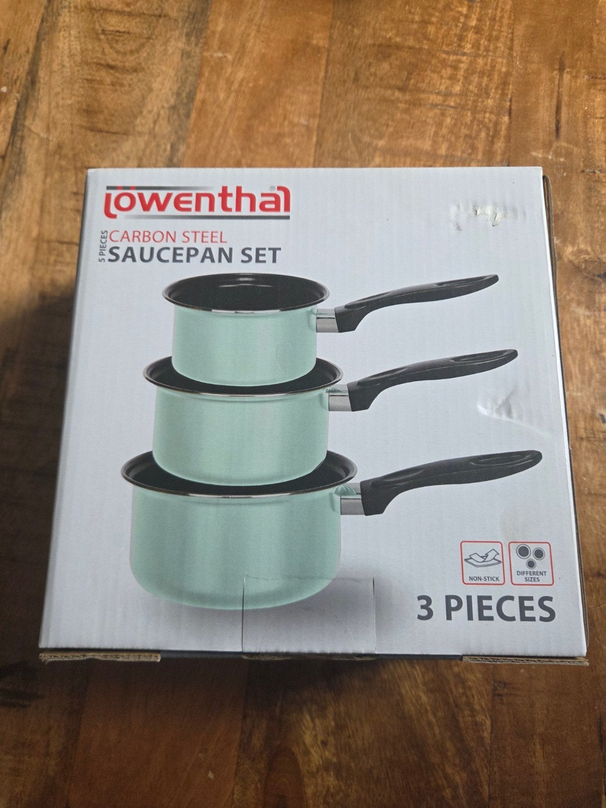 Lowenthal Carbon Steel Pannenset te koop, Ophalen, Overige materialen, Nieuw, Pannenset
