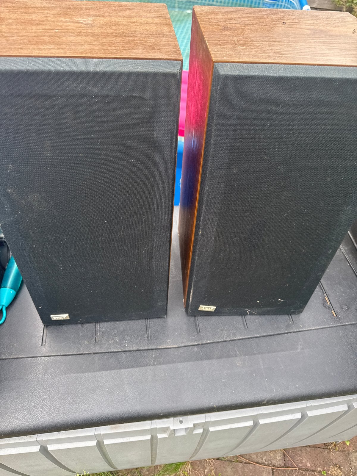 Vintage akai luidsprekers - Klassiek geluid, Gebruikt, Minder dan 60 watt, Front, Rear of Stereo speakers, Ophalen