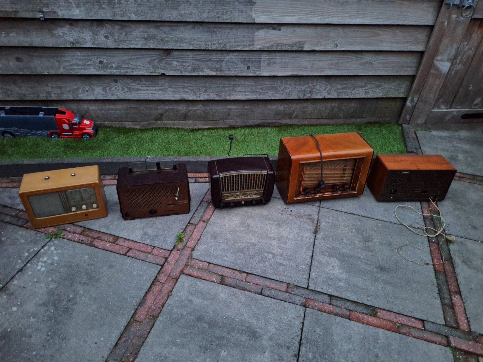 Partij 5x Vintage Philips Buizen radio's, Ophalen