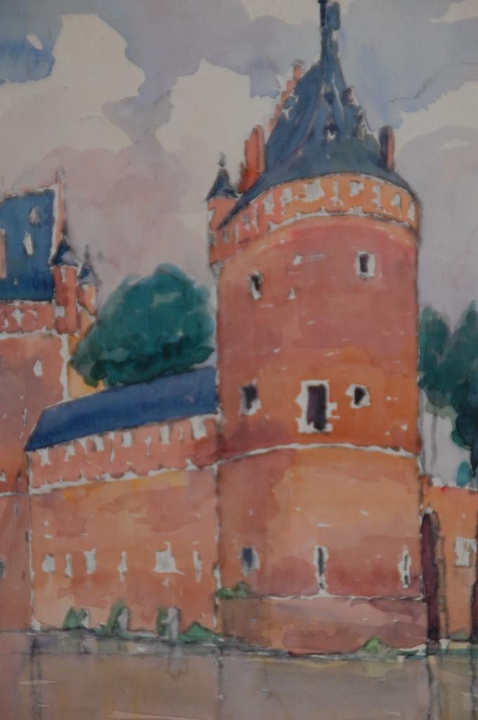 Een schilderij op papier Jörg remé (danzig, 1941), Ophalen of Verzenden