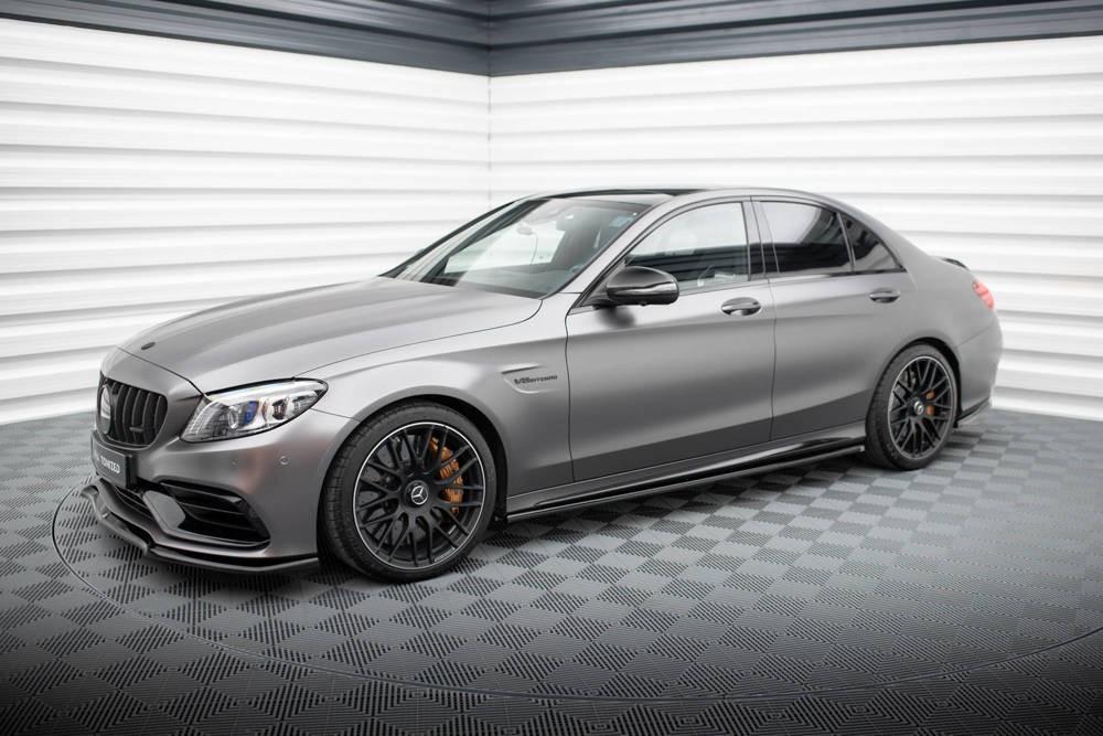 Voorlip sideskirt diffuser Mercedes AMG C63 W205 S205 18-21, Ophalen of Verzenden