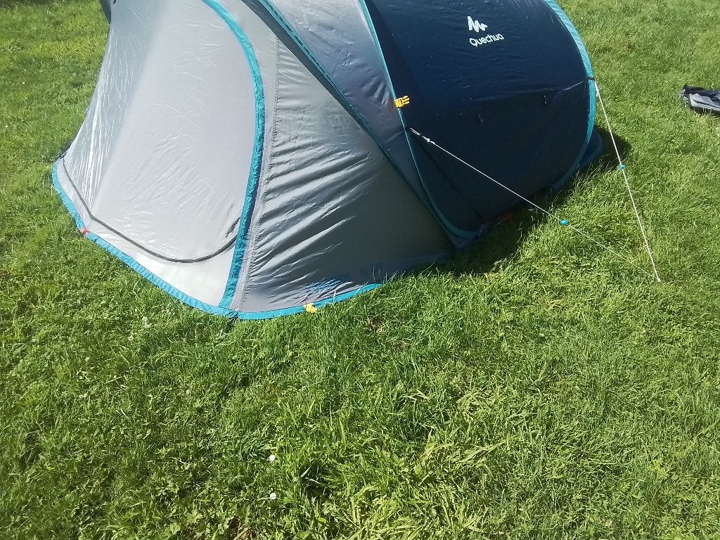 Popup tent  3 persoons   quechua 2 seconds 3 xl air, Ophalen, Zo goed als nieuw, Tot en met 3