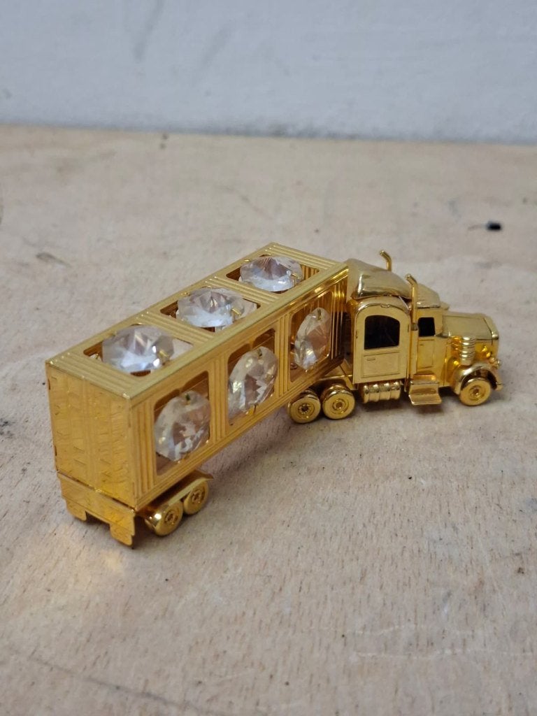 24K gouden vrachtwagen met Swarovski-kristallen, Ophalen of Verzenden, Zo goed als nieuw, Auto's