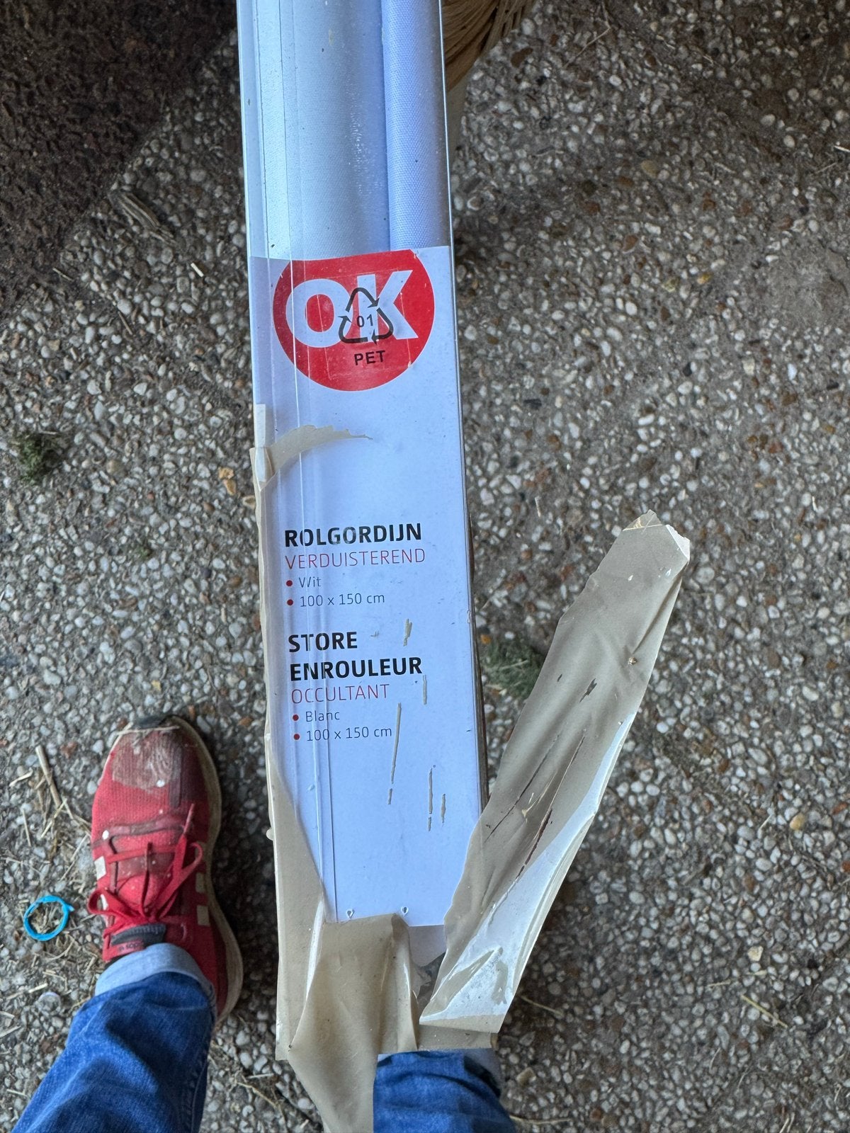 OK Verduisterend Rolgordijn Wit 100x150 cm, Overige merken, Verduisterend, Wit, Nieuw