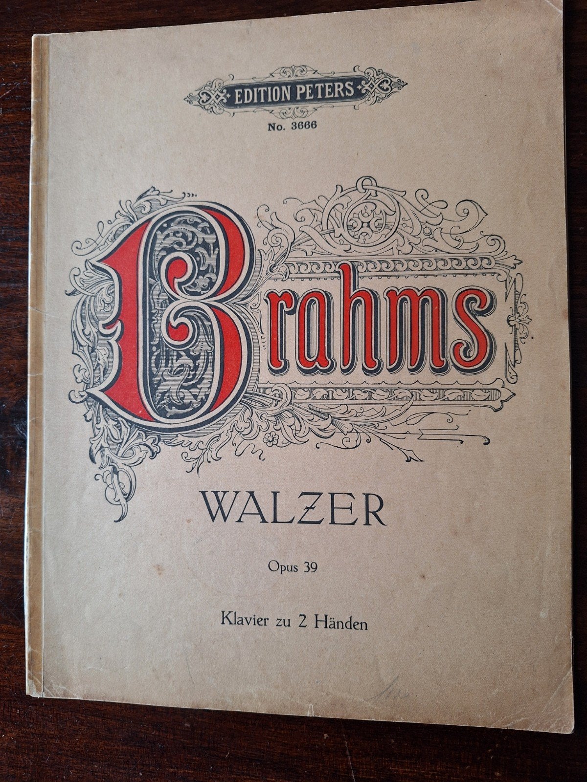 Brahms. opus 39. Wals., Gebruikt, Klassiek, Ophalen of Verzenden, Artiest of Componist