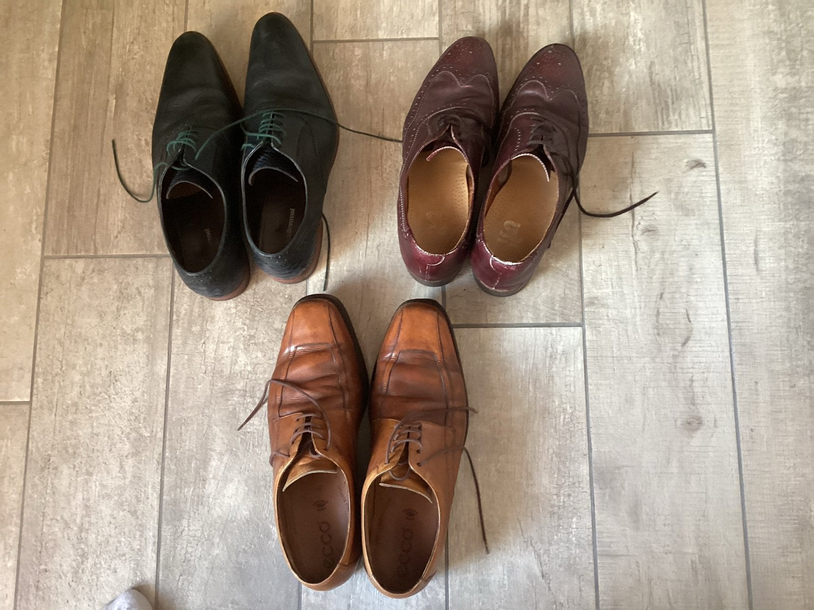 Diverse herenschoenen: Van Bommel, Ecco, Santoni, Ophalen of Verzenden, Gedragen, Blauw, Veterschoenen