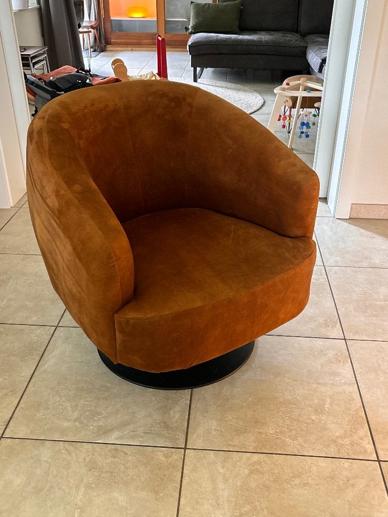 Draaistoel, Huis en Inrichting, Fauteuils, Ophalen, Gebruikt, 75 tot 100 cm, Stof