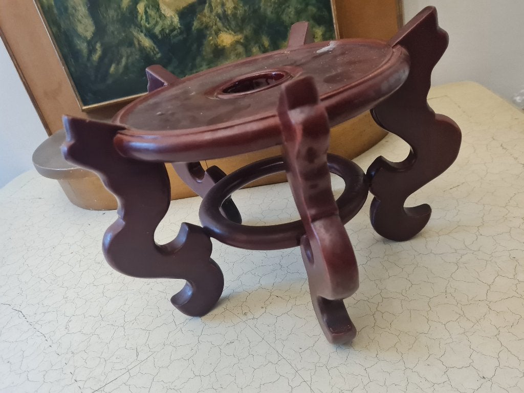 Kleinere vintage houten sokkel voor bv vaas, Ophalen of Verzenden