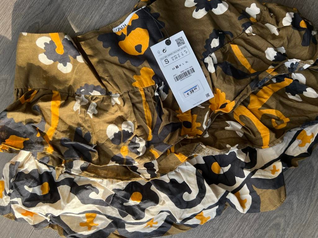 Nieuw Zara rok maat S met kaartjes, Kleding | Dames, Rokken, Ophalen of Verzenden, Nieuw, Maat 36 (S), Boven de knie