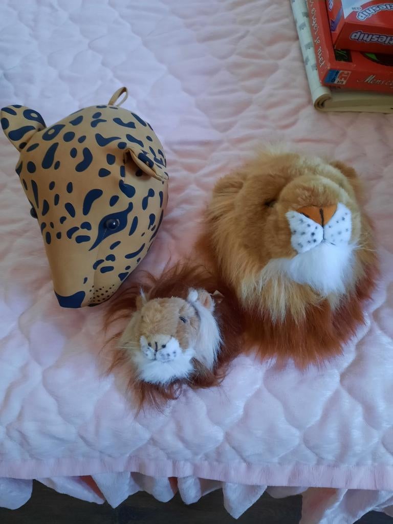 LEUK VOOR EEN JUNGLE KAMER 3 STOERE KOPPEN, Ophalen, Wanddecoratie