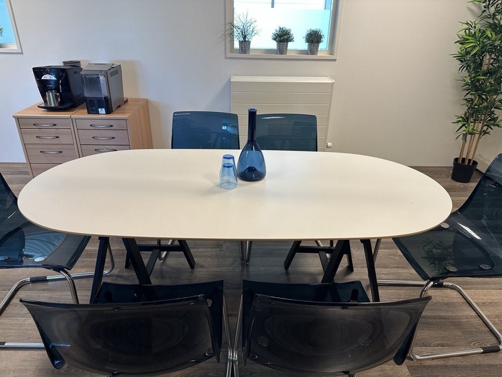 Vergadertafel met stoelen, Ophalen, Gebruikt, 100 tot 150 cm, 200 cm of meer