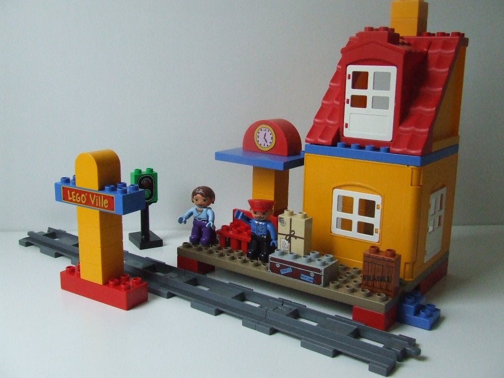 Duplo set 3778 – Treinstation / Station (compleet), Gebruikt, Ophalen of Verzenden, Compleet, Duplo