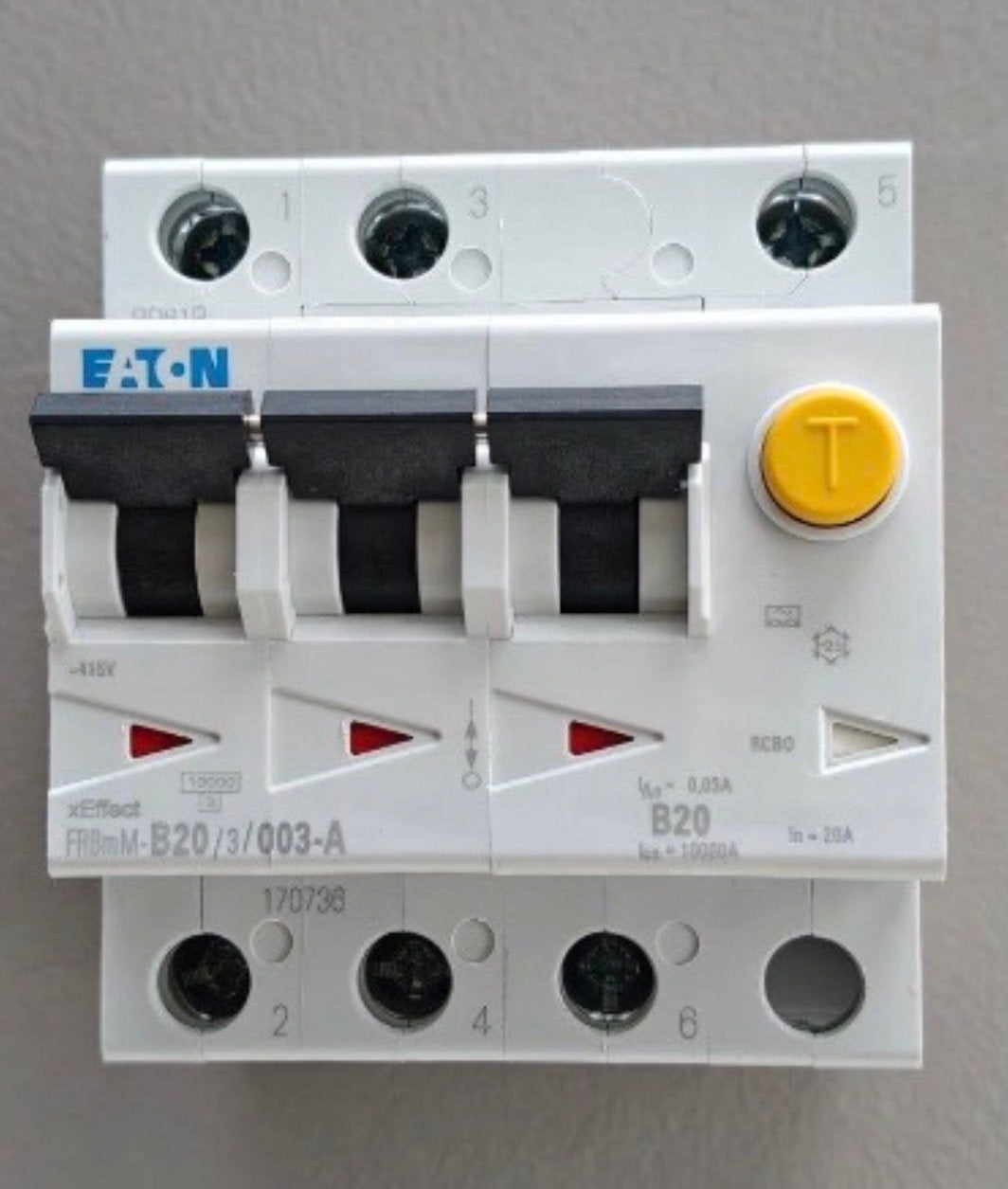 Eaton Aardlekautomaat FRBMM-B20/3/003-A 20A, Ophalen of Verzenden, Nieuw, Eaton, Aardlekautomaat